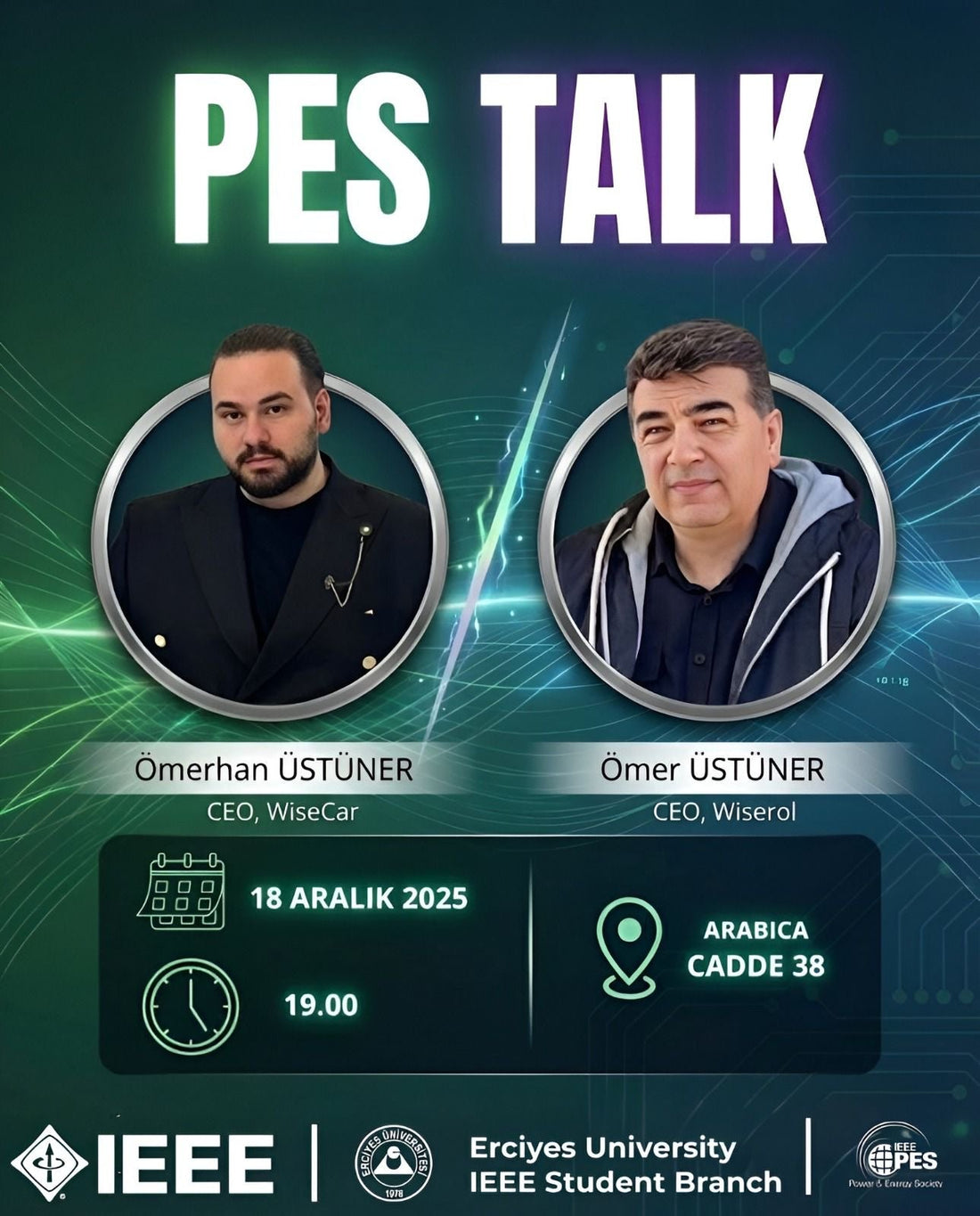 WiseCar, Erciyes Üniversitesi IEEE Öğrencileriyle Buluşuyor: Geleceğin Mühendisleriyle İlham Veren Bir PES Talk
