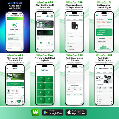 WiseCar WTL – AI-Powered Smart Electric Vehicle Charger | 22 kW | Mobile App &amp; WiseCar AI