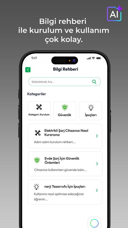 WiseCar WTL – Yapay Zeka Destekli Akıllı Elektrikli Araç Şarj Cihazı | 22 kW | Mobil Uygulama & WiseCar AI WiseCar
