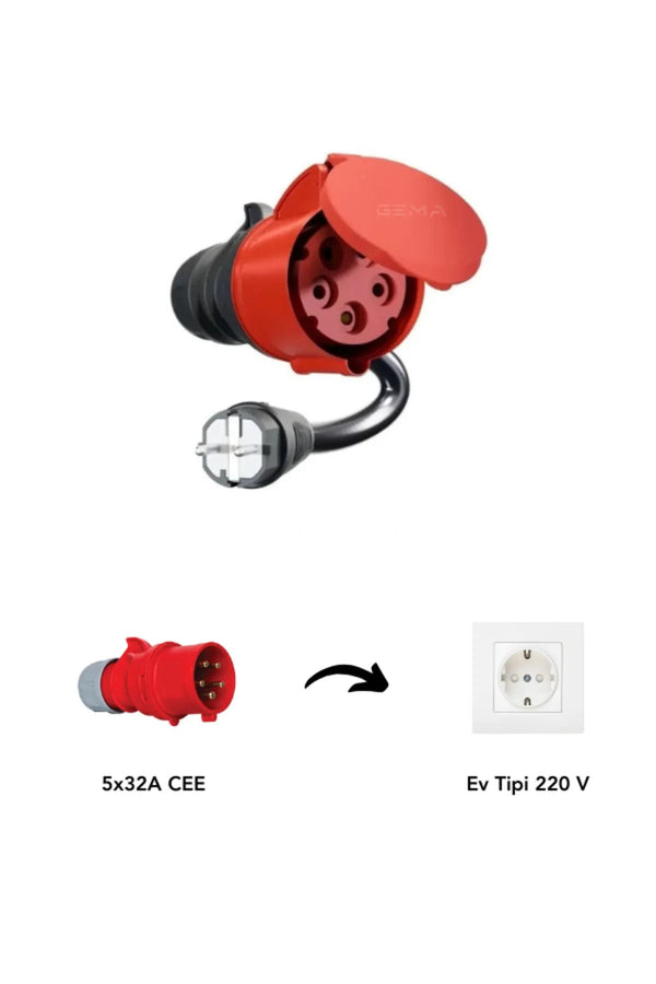 三相插头 – 220 V 家用插座转换适配器