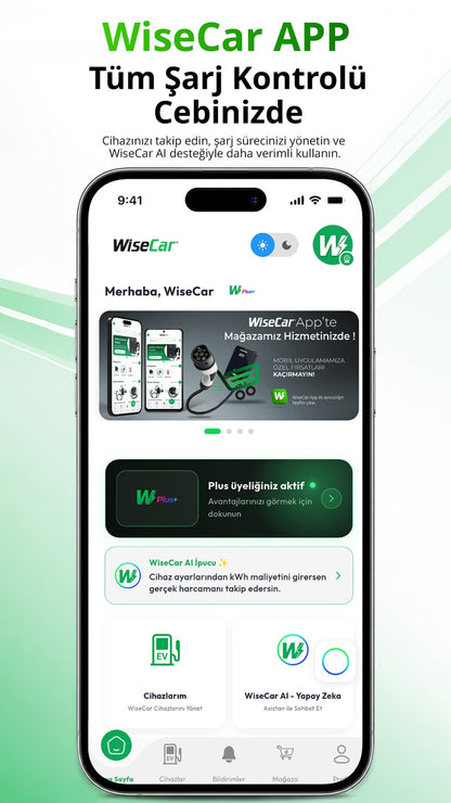 WiseCar WTL – AI-Powered Smart Electric Vehicle Charger | 22 kW | Mobile App &amp; WiseCar AI