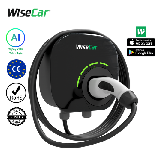 WiseCar WTL – AI-Powered Smart Electric Vehicle Charger | 22 kW | Mobile App &amp; WiseCar AI