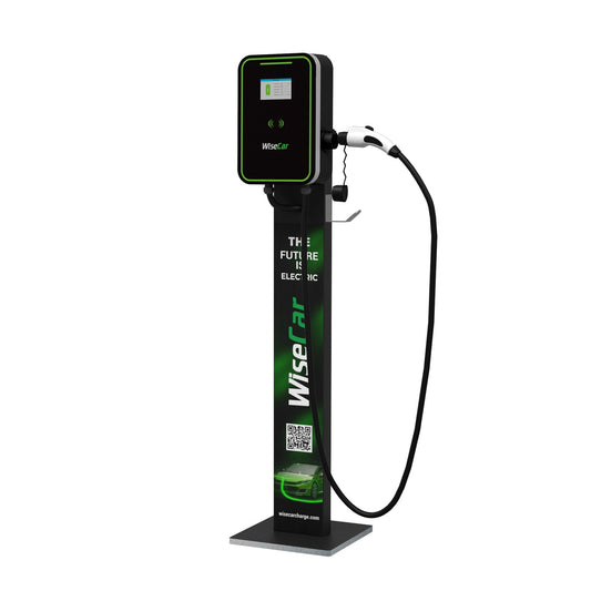 WiseCar 22 KW Electric Vehicle Charging Unit with 5m CABLE WT3LCD Stand