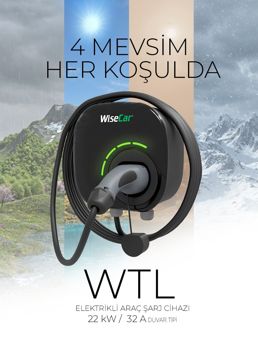 WiseCar WTL – AI-Powered Smart Electric Vehicle Charger | 22 kW | Mobile App &amp; WiseCar AI